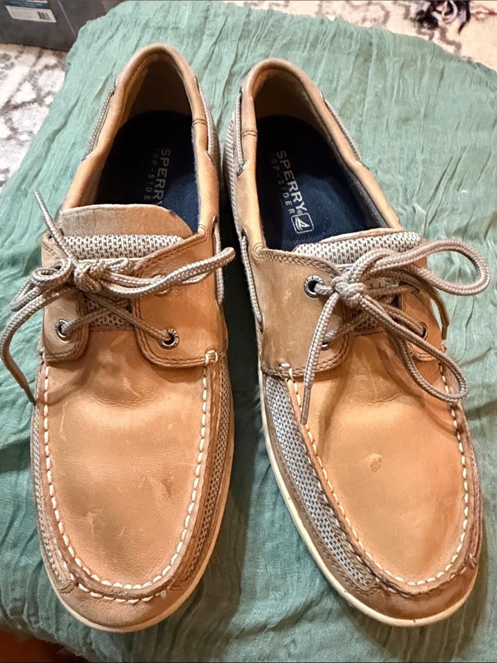 Sperry Men’s Light Brown/Tan Leather Boat Shoes